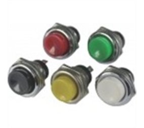 Push button 125vdc 3a zwart