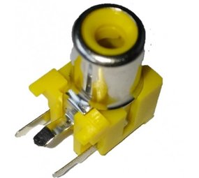 RCA tulp print connector geel RCA tulp print connector geel
