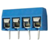 Schroef connector terminal blauw 4 polig