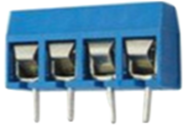 Schroefconnector blauw 4 polig