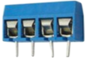 Schroef connector terminal blauw 4 polig Schroef connector terminal blauw 4 polig