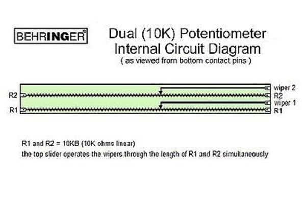 Schuif-potentiometer 10K ohm