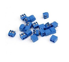 Schroefconnector blauw 2 polig Schroefconnector blauw 2 polig
