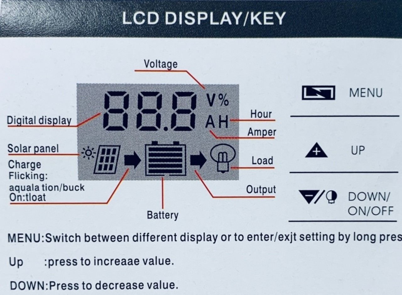Zonnepaneel laad regelaar 12-24V Solar charge controller 10A Zonnepaneel laad regelaar 12-24V Solar charge controller 10A