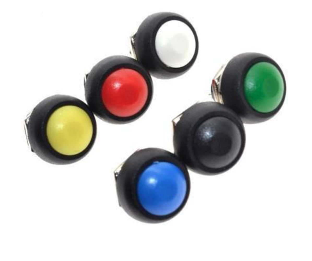 PBS33B drukknop wit terugverend maakcontact