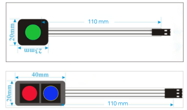 Button membraan  pad 2 x button