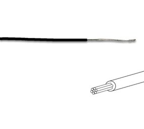 MONTAGEDRAAD Zwart 0.2 mm² - Soepele kern 100 mtr rol MONTAGEDRAAD Zwart 0.2 mm² - Soepele kern 100 mtr rol