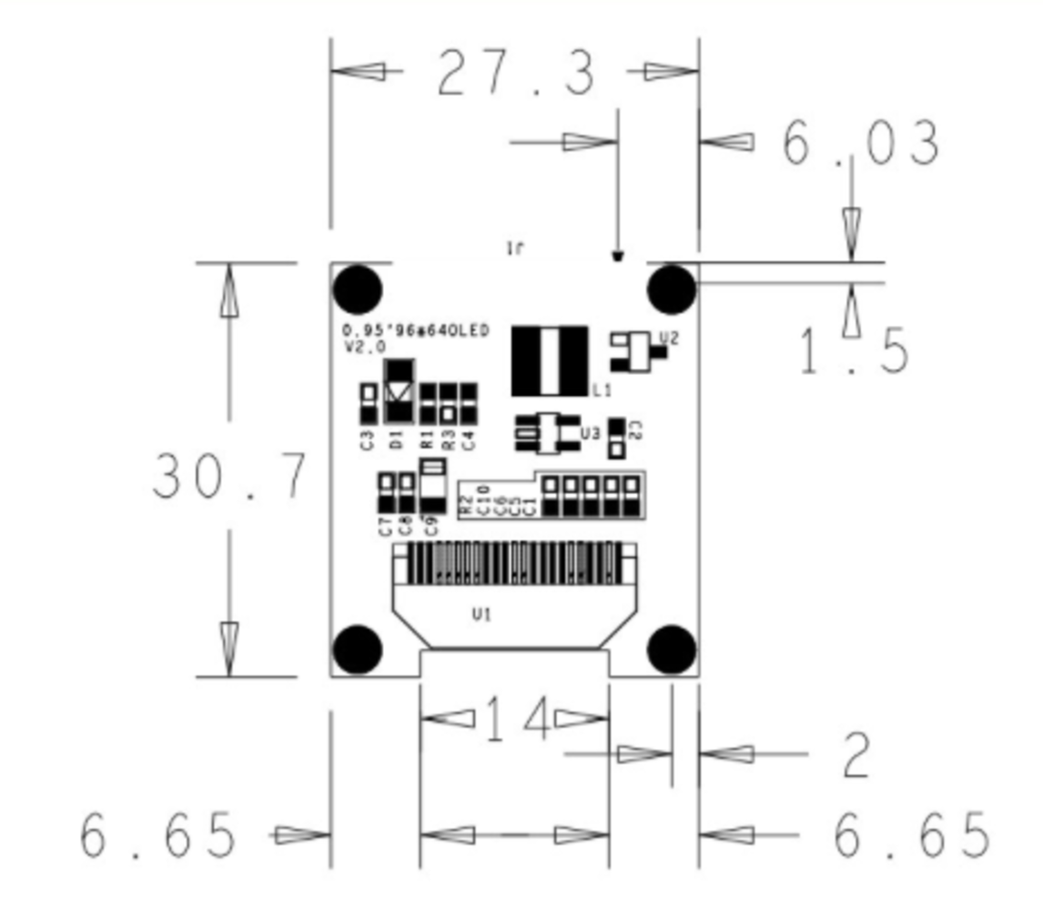 Oled i2c 0.96 inch blauw 128*64 Oled i2c 0.96 inch blauw 128*64