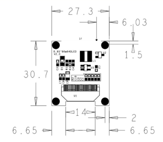 Oled i2c 0.96 inch blauw 128*64 Oled i2c 0.96 inch blauw 128*64