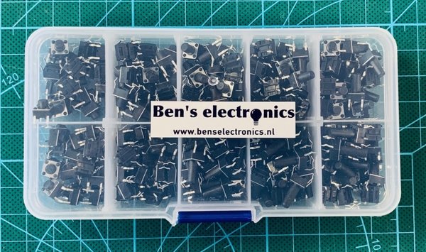 Tactile push button set 200 stuks 10 types