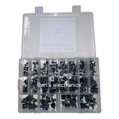 Tactile push button set 250 stuks