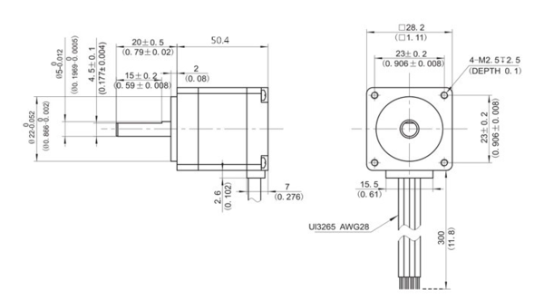 Nema 8 stappen motor 1.8 graden per step