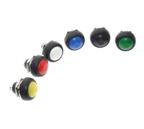 PBS drukknop zwart vasthoudend maakcontact