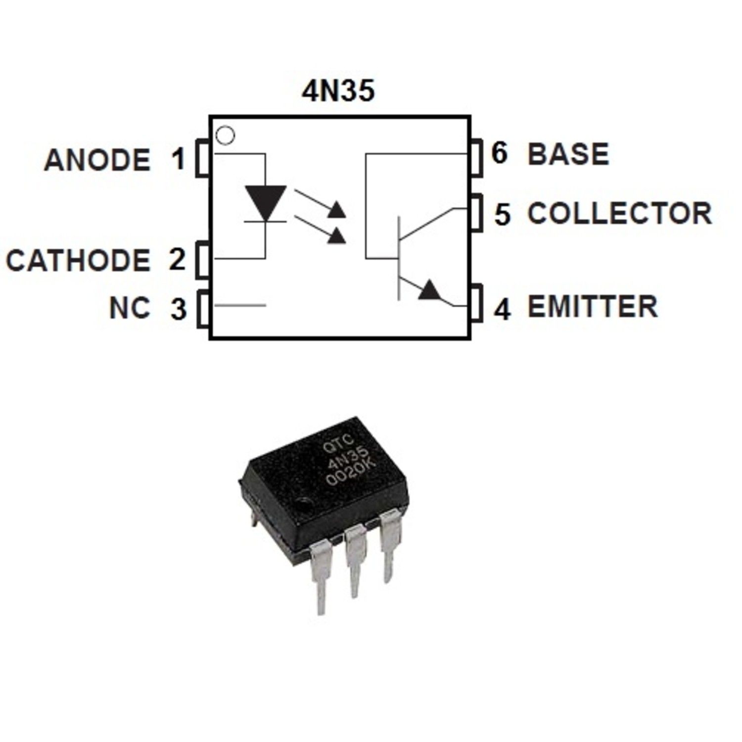 4N35 Optocoupler Pinout, Datasheet, Equivalent Other, 55% OFF