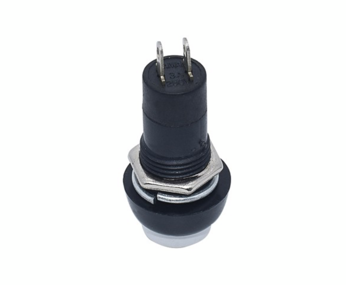 Inbouw drukknop terugverend wit