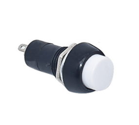 Inbouw drukknop terugverend wit