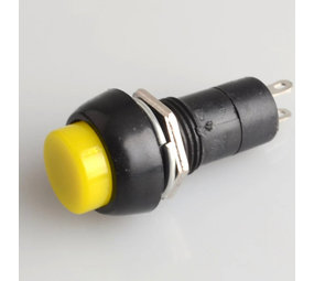 Inbouw drukknop terugverend geel