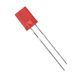 Led diffuus rechthoekig rood