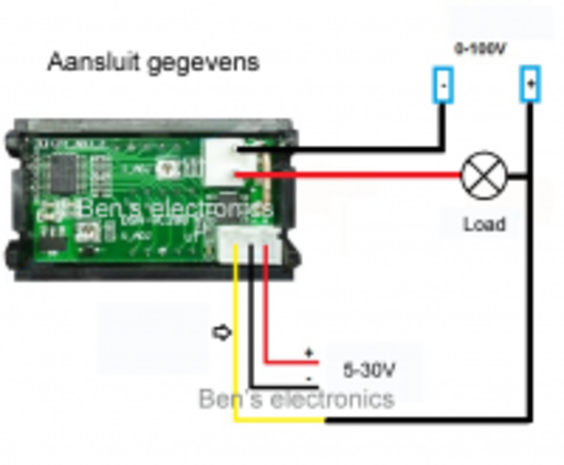 Digitale volt ampere meter voor paneel inbouw Digitale volt ampere meter voor paneel inbouw