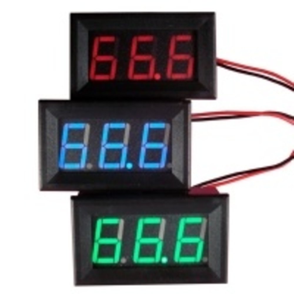 Digitale voltmeter voor paneel 3 tot 30 v Blauw Digitale voltmeter voor paneel 3 tot 30 v Blauw