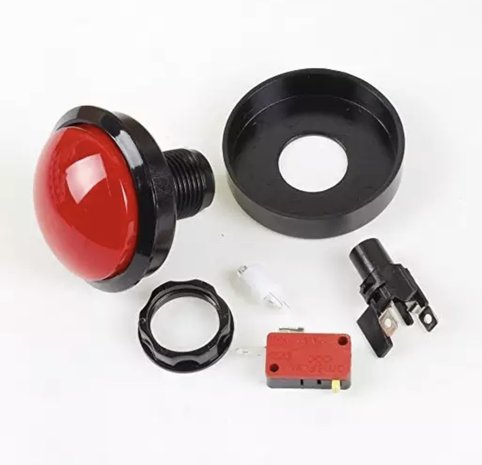 Arcade 63mm Button Rood Arcade 63mm Button Rood