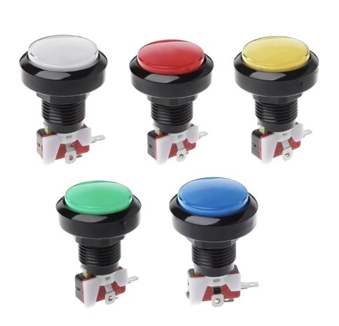 Arcade 63mm Button Wit Arcade 63mm Button Wit
