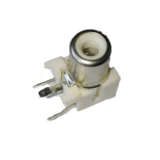 RCA tulp print connector wit RCA tulp print connector wit