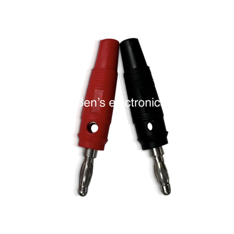 Banaan stekker set zwart en rood Banaan stekker set zwart en rood