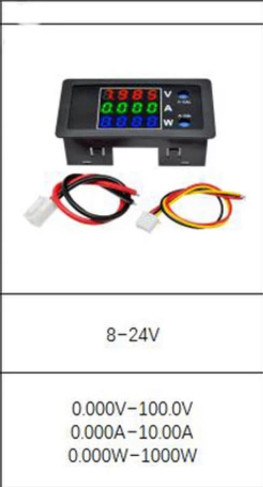 Digitale volt ampere vermogen meter voor inbouw