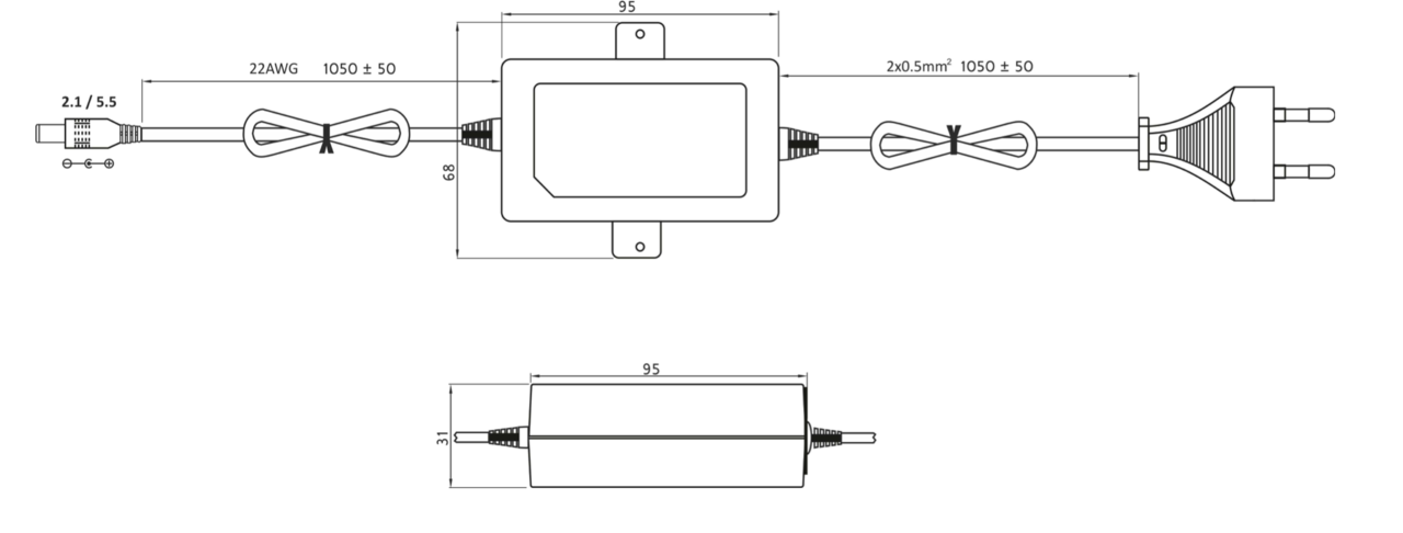MW Power Adapter 12v 2a DC 24W
