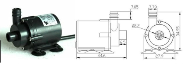 Pompje 6-12v dc  max. 280L/H Pompje 6-12v dc  max. 280L/H