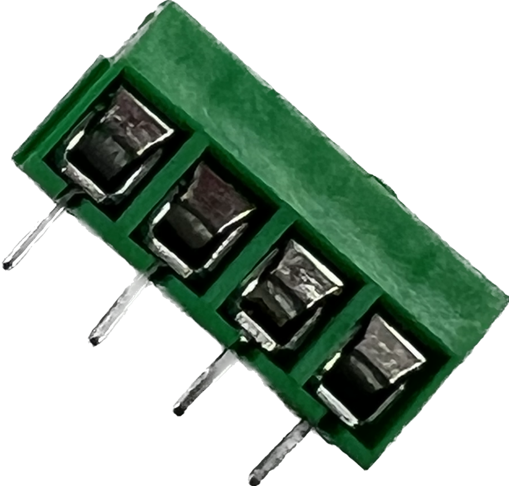 Schroef connector terminal groen 4 polig Schroef connector terminal groen 4 polig