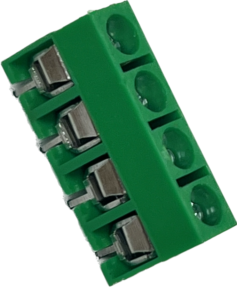 Schroef connector terminal groen 4 polig Schroef connector terminal groen 4 polig