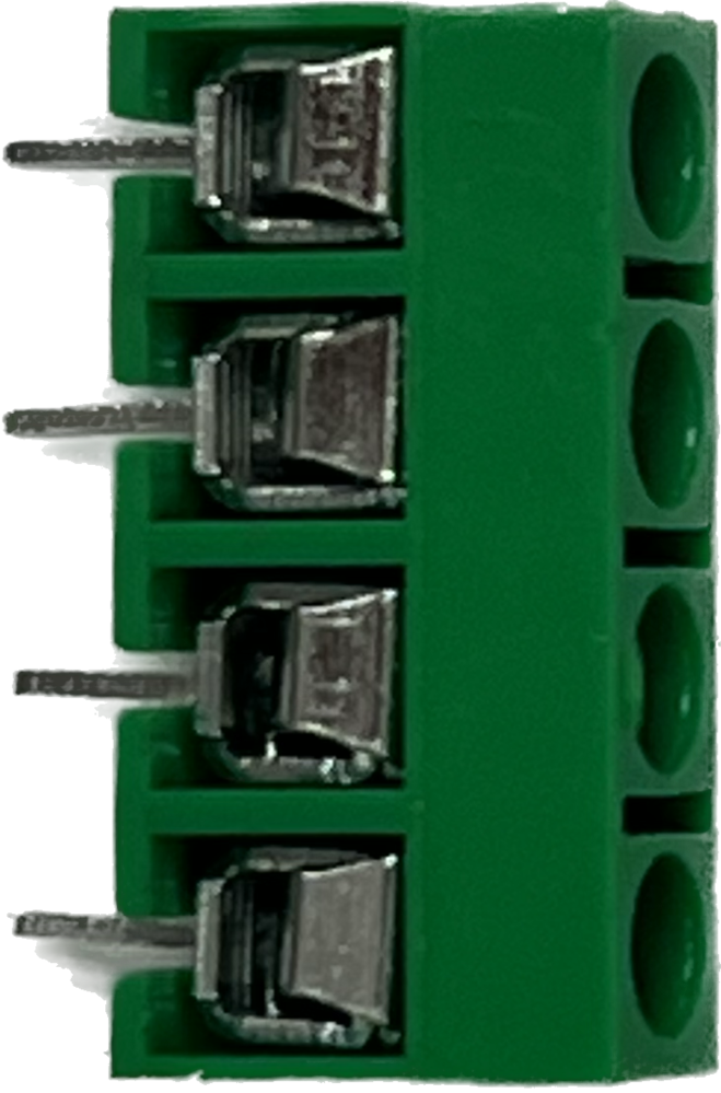 Schroef connector terminal groen 4 polig Schroef connector terminal groen 4 polig