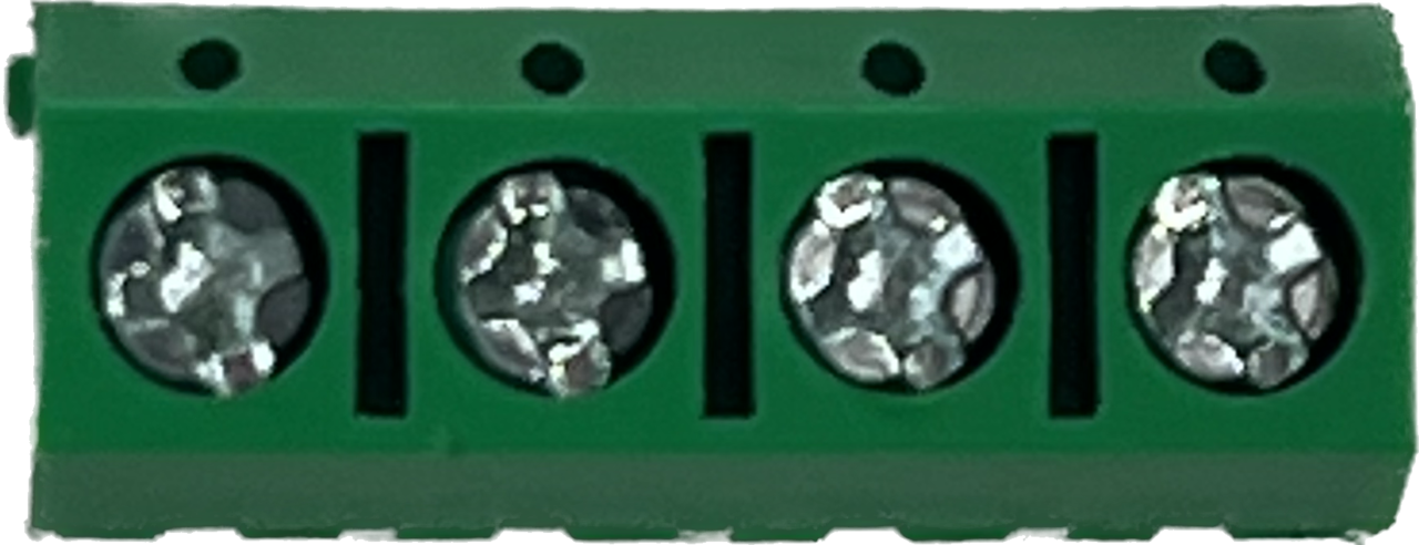 Schroef connector terminal groen 4 polig Schroef connector terminal groen 4 polig