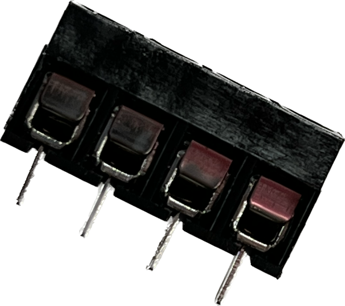 Schroef connector terminal zwart 4 polig