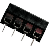 Schroef connector terminal zwart 4 polig Schroef connector terminal zwart 4 polig