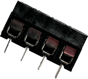 Schroef connector terminal zwart 4 polig Schroef connector terminal zwart 4 polig