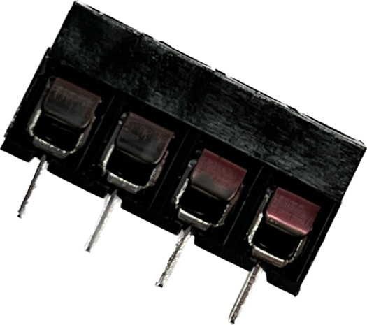 Schroef connector terminal zwart 4 polig