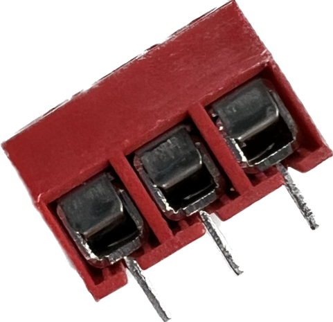 Schroefconnector terminal rood 3 polig