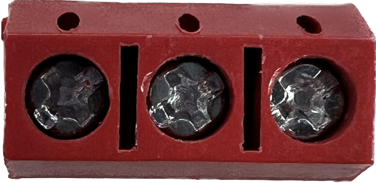 Schroefconnector terminal rood 3 polig