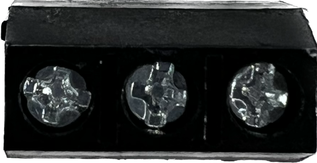 Schroefconnector terminal zwart 3 polig