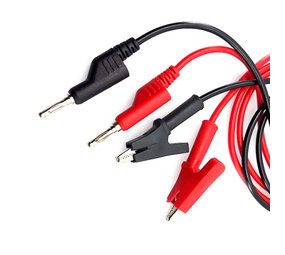 Meetkabel banaan 4mm naar krokodilklem set 1m