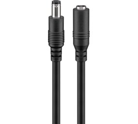 DC Verlengkabel (5,5x2,5mm) 10 m, Zwart DC Verlengkabel (5,5x2,5mm) 10 m, Zwart