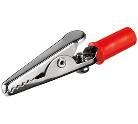 Krokodillenklem met schroef rood Krokodillenklem met schroef rood