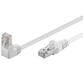 CAT 5e patchkabel 1x 90° haaks, F/UTP, wit CAT 5e patchkabel 1x 90° haaks, F/UTP, wit