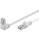 CAT 5e patchkabel Netwerkkabel 1x 90° haaks, F/UTP, wit