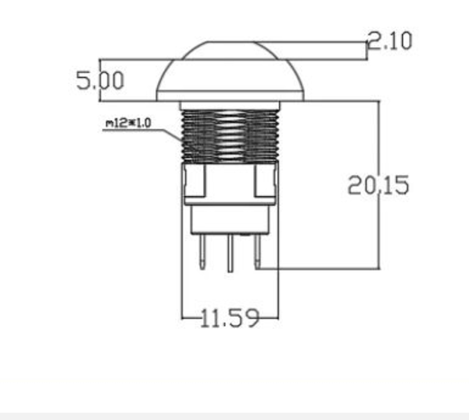 PBS drukknop zwart vasthoudend maakcontact PBS drukknop zwart vasthoudend maakcontact