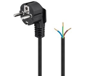 Haakse aansluitsnoer 1,5m Zwart