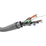 CAT 6 netwerkkabel, S/FTP (PiMF), grijs 100m